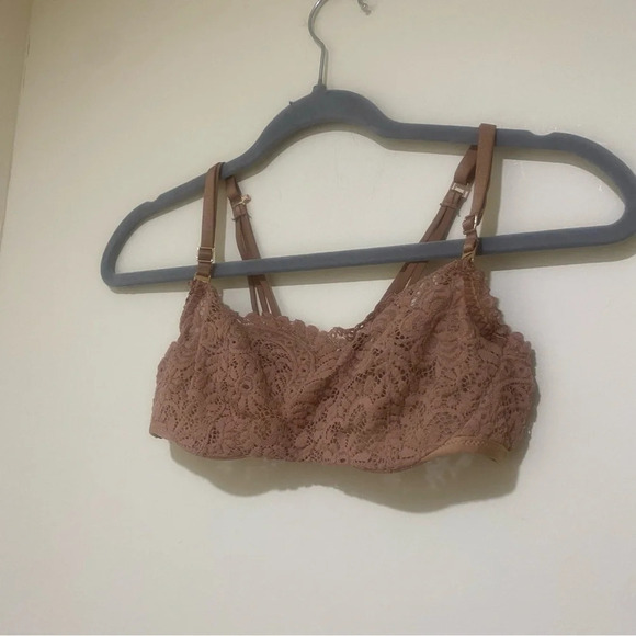Women’s Aerie Brand Tan Nude Coloured Square Neck Bra Adjustable Straps Size 34B - Picture 2 of 16